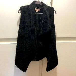 Philosophy Black Faux Fur Vest